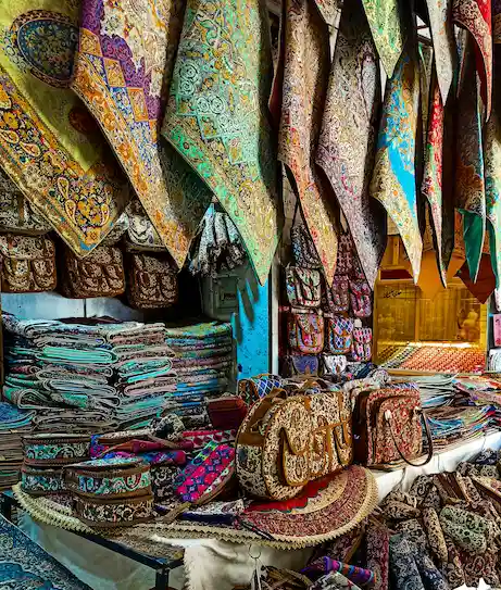 Persian rugs used for layering rugs