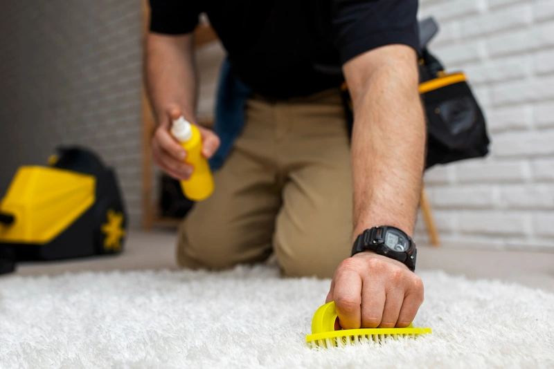 rug care with liquid