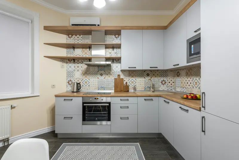 open kitchen rug texture